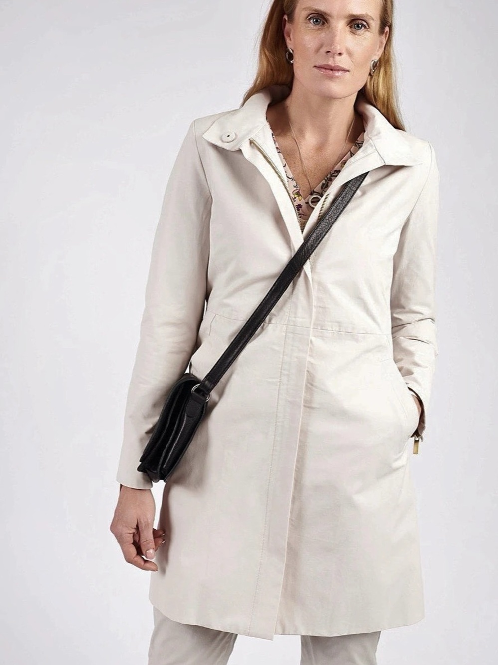 Part Two Carvin OTW Coat Women's Trench Coat Cream Size 32